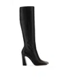 Amina Muaddi High-heeled Boots With Square Head In Black