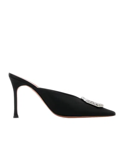Amina Muaddi High-heeled Sandals In Black