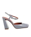 Amina Muaddi Charlotte Square In Gray
