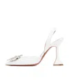 Amina Muaddi High-heeled Shoes With Pointed Heels In White