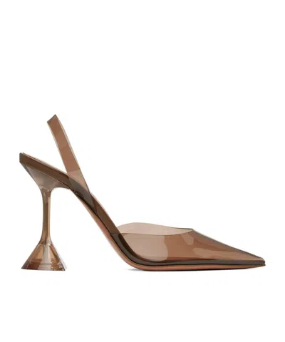 AMINA MUADDI HOLLI GLASS HIGH-HEELED SANDALS