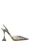 Amina Muaddi Holli Glass 95mm Snakeskin-effect Pumps Women In Snake