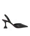 Amina Muaddi Holli High-heeled Sandals In Black