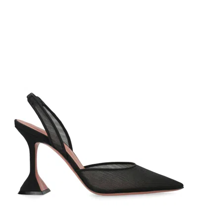 AMINA MUADDI MESH HOLLI SLINGBACK PUMPS 95