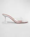 Amina Muaddi Transparent Lupita Glass Slipper 70 Heeled Sandals In Transparent