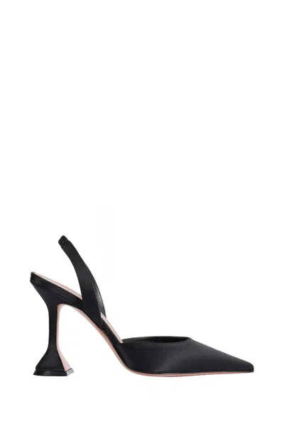Amina Muaddi Pointed-toe High-heeled Sandals In Black