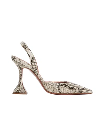 Amina Muaddi Holli Sling High-heeled Sandals In Nude