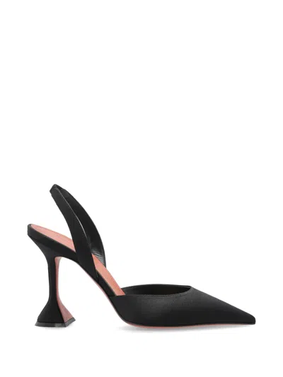 Amina Muaddi Holli 95 Sling Pointed-toe High-heeled Sandals In Black