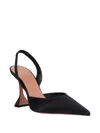 Amina Muaddi Holli 95 Sling Pointed-toe High-heeled Sandals In Black