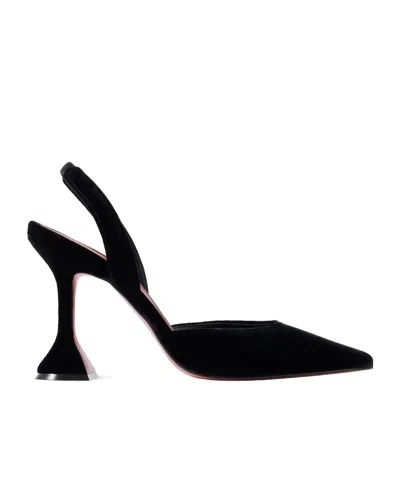 AMINA MUADDI HOLLI VELVET SLINGBACK PUMPS