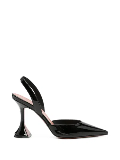 Amina Muaddi Holli Open-heel High-heeled Sandals In Black