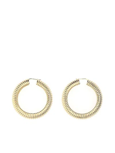 AMINA MUADDI HOOP BRASS EARRINGS