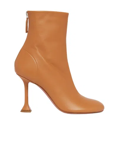 Amina Muaddi Iris Boots In Orange