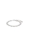 Amina Muaddi Iris Diamond Ankle Chain In White