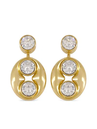 Amina Muaddi Iris Earrings In Gold