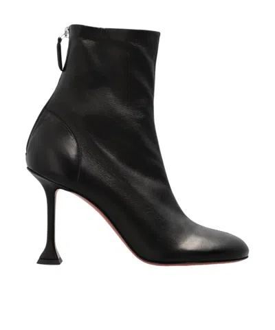 Amina Muaddi Iris High-heeled Ankle Boots In Black