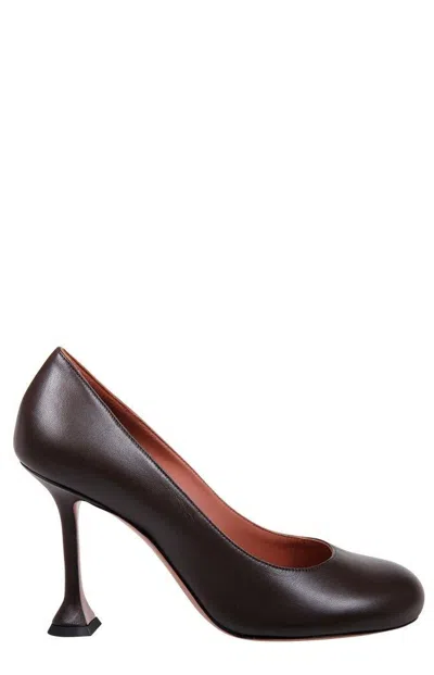 AMINA MUADDI IRIS ROUND TOE PUMPS