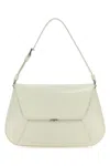 Amina Muaddi Women Black Leather Ami Shoulder Bag