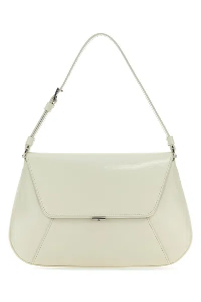 AMINA MUADDI IVORY LEATHER AMI SHOULDER BAG