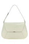 Amina Muaddi Women Black Leather Ami Shoulder Bag