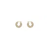 Amina Muaddi Jah Hoop Small Earrings In Gold