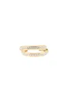Amina Muaddi Jahleel Bangle Gold White Crystal Bracelet