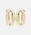 Amina Muaddi Jahleel Embellished Earrings In Gold