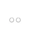 Amina Muaddi Jahleel Hoop" Earrings - Silver