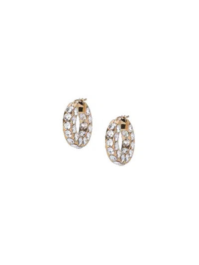 Amina Muaddi Jahuni" Earrings - Gold