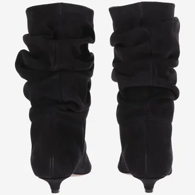Amina Muaddi Jamie Boot In Black