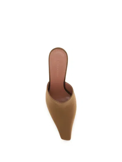Amina Muaddi Jamie Mule In Beige