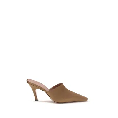 Amina Muaddi Jamie Mule In Brown
