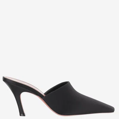 Amina Muaddi Jamie Silk Satin Mules In Multi