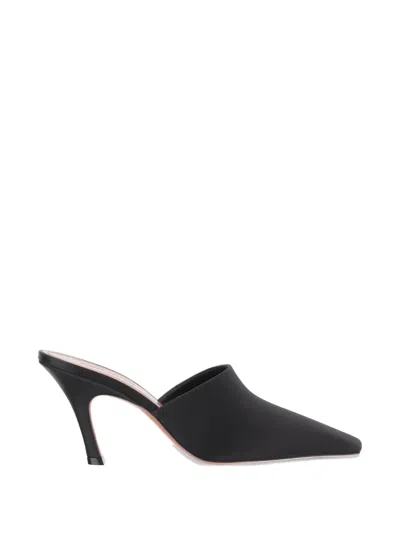 Amina Muaddi Jamie Square-toe Mules In Black