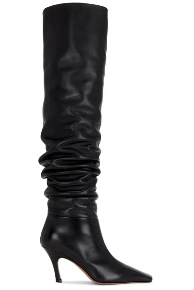 Amina Muaddi Jamie Thigh High 80 Boot In Black