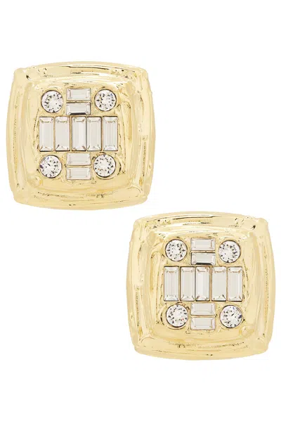 Amina Muaddi Jeanne Earrings In Golden
