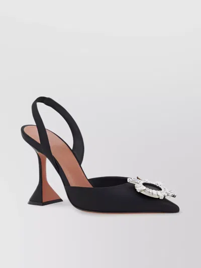 Amina Muaddi Jewel Embellished Almond Toe Pumps