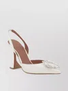 Amina Muaddi Jewel Embellished Leather Pumps