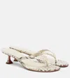 Amina Muaddi Snakeprint-leather Juliette Heeled Sandals 45