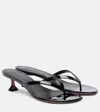 Amina Muaddi Juliette 45 Patent Leather Thong Sandals