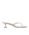Amina Muaddi Juliette Thong 45 High-heeled Sandals In White
