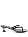 Amina Muaddi Juliette 45 Patent Leather Thong Sandals