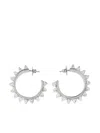 Amina Muaddi Embellished Metal Big Karma Earrings In Silver