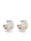 Amina Muaddi Small Hoop Earrings Spike Detailing