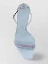 Amina Muaddi Kim Embellished Satin Sandals In Blue
