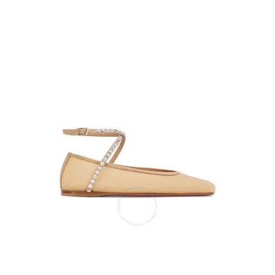 AMINA MUADDI AMINA MUADDI CRYSTALS ANE MESH BALLET FLATS