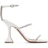 Amina Muaddi Gilda 95mm Embellished-strap Sandals In White