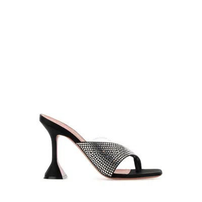 AMINA MUADDI AMINA MUADDI SATIN CRYSTALS SHIONA SLIPPERS