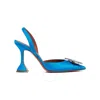Amina Muaddi Begum Swarovski Crystal-embellished Satin Slingback Pumps