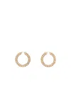 Amina Muaddi Large Jah Earrings In Yellow